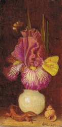 Iris dans un flacon de porcelaine